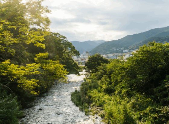 自然に囲まれた湯河原温泉